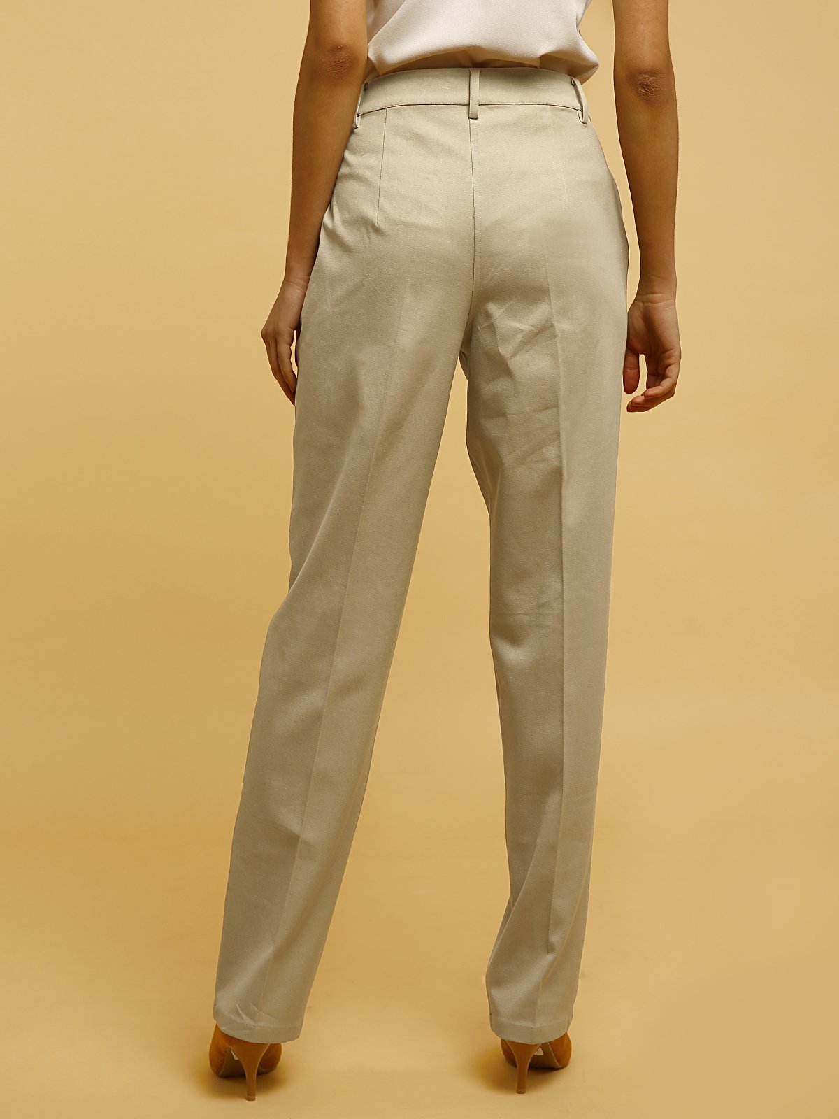Classic Straight Fit Pants - Beige