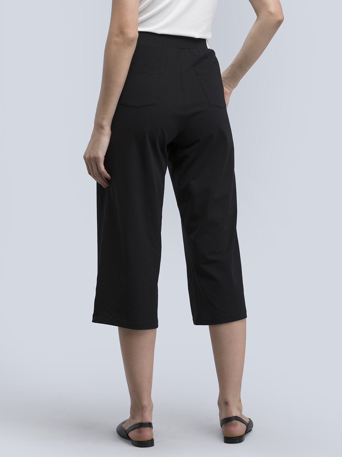 Cotton Knitted Culottes - Black