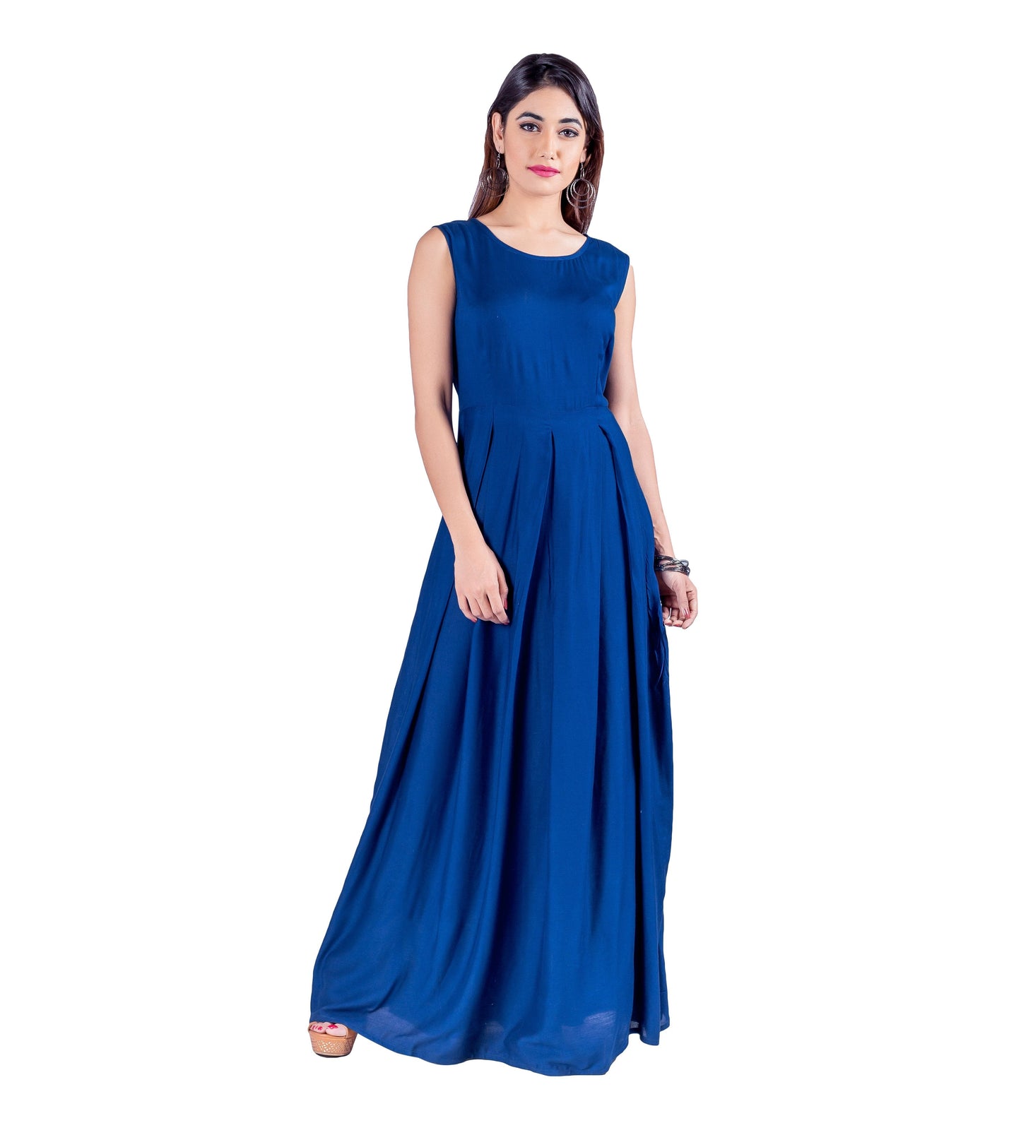 Jacket Style Princess Cut Indigo Indo Western Dress