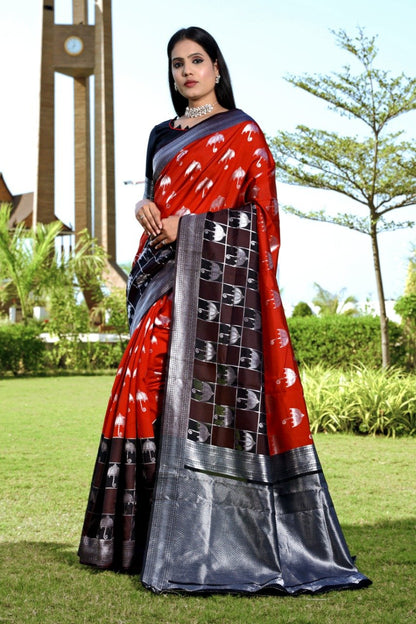 Rich Pallu & Jacquard Umbrella With Squer Work On All Over The Saree