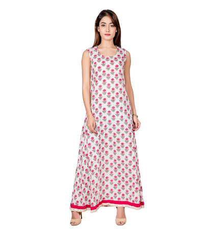 Pink Gota Embroidered Kurta Dress