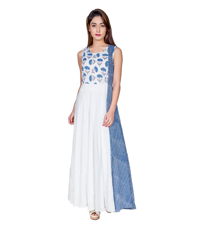 Pearly Indigo Popper Indo Western Dress