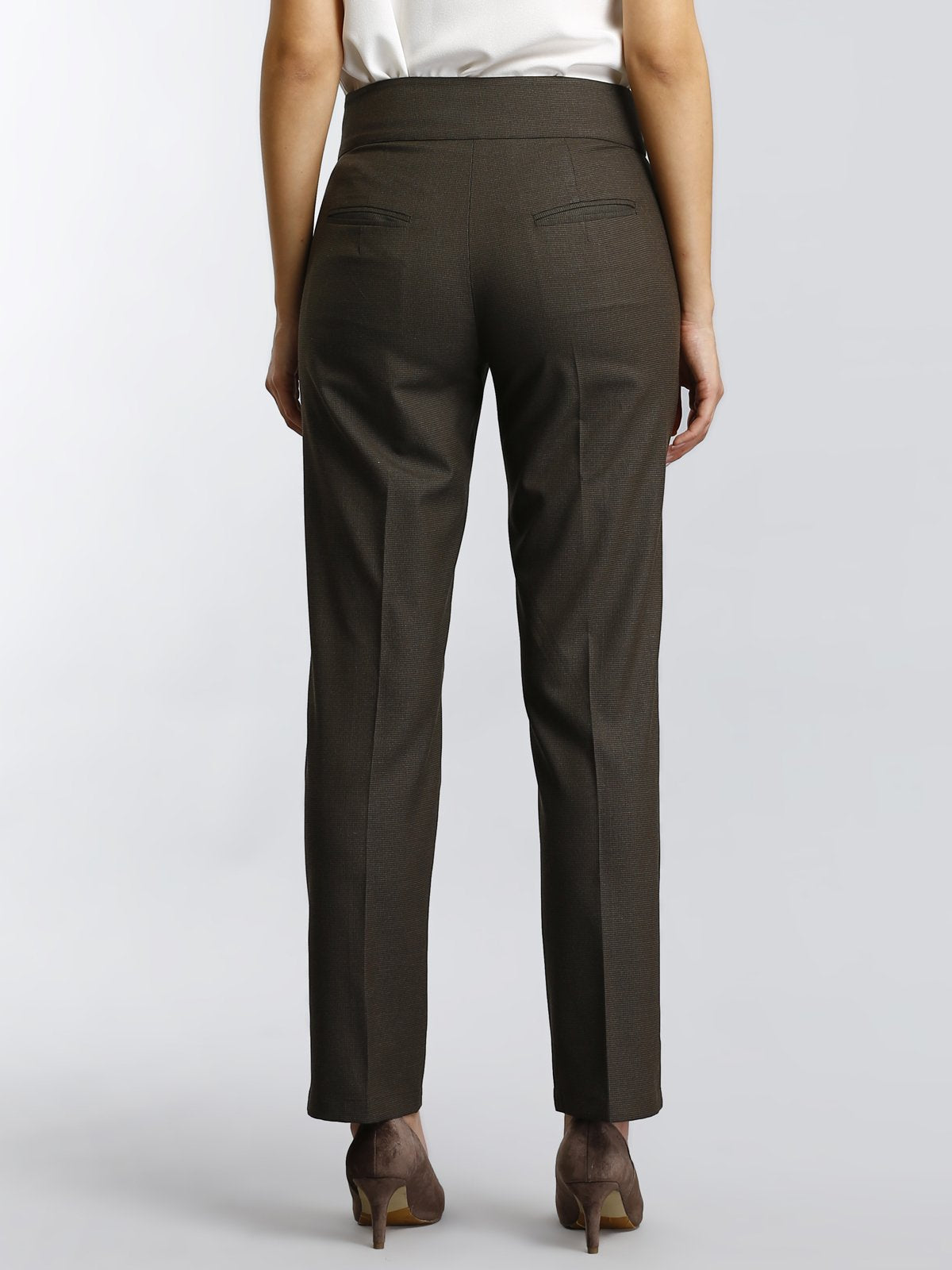 Formal Check Straight Fits - Brown