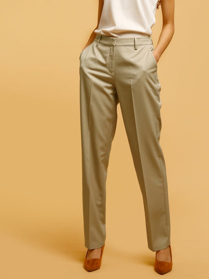Formal Straight Fit Pants - Beige