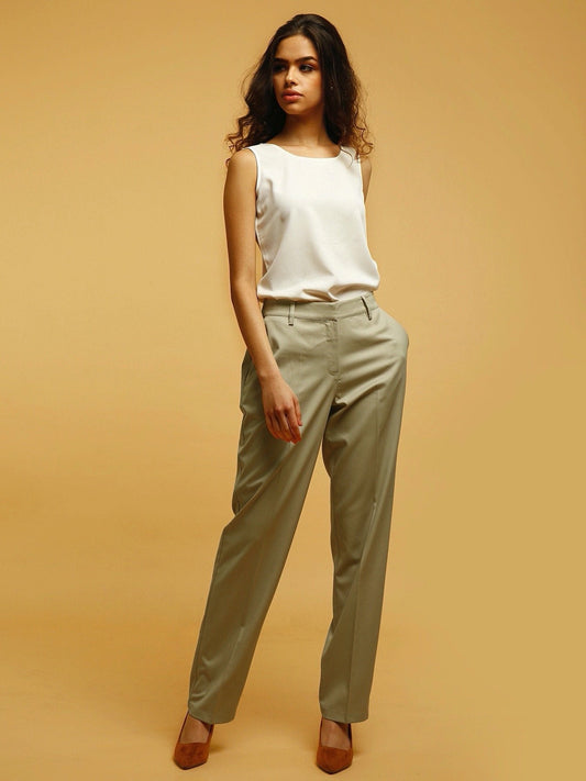 Formal Straight Fit Pants - Beige