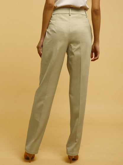 Formal Straight Fit Pants - Beige