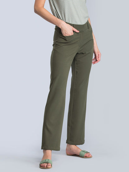 High Waist Pants - Olive