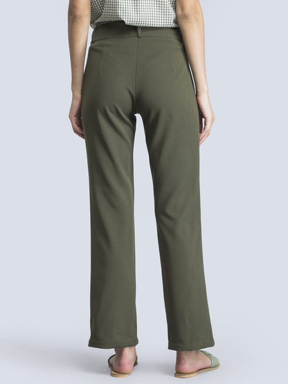High Waist Pants - Olive