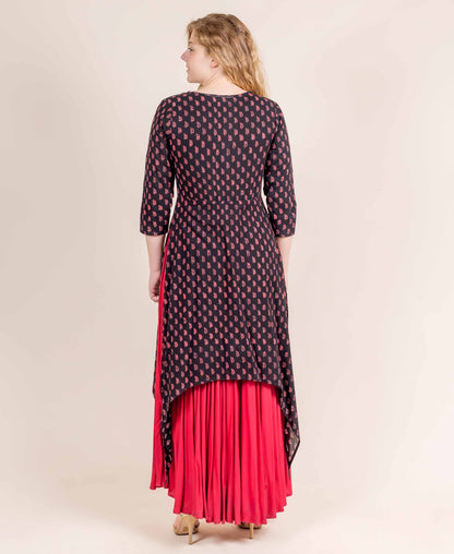 Indo Western Dress with Neck Tassels