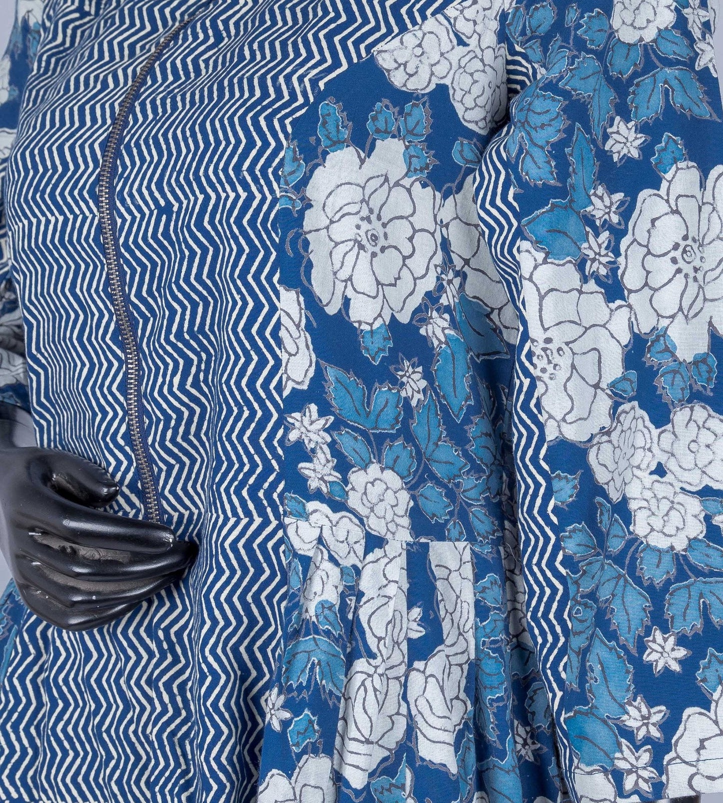 Kimono Style Tulip Cut Shirt Waist Zipper Gown Dress
