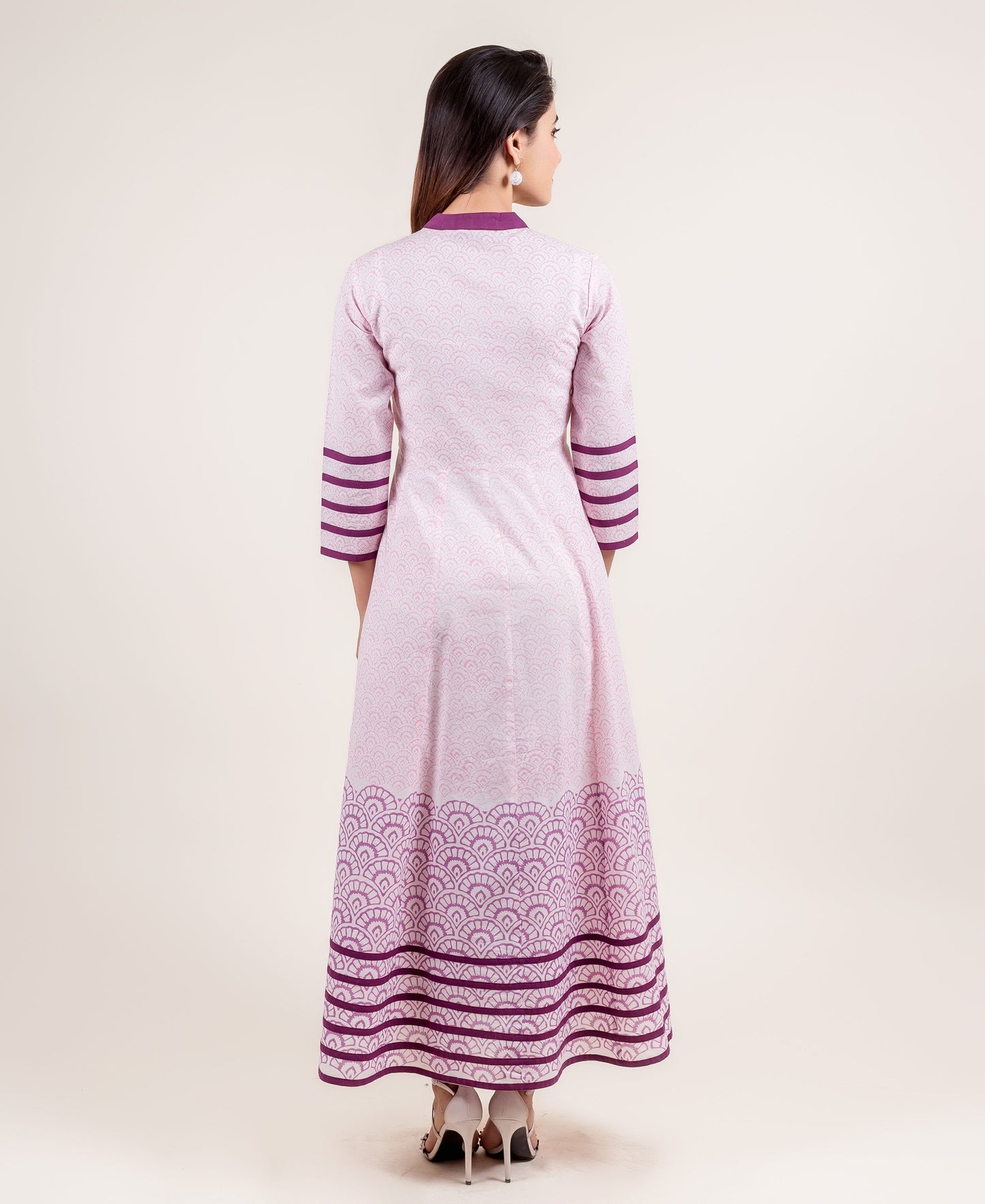 Swirly Anarkali Style Long Designer Dress