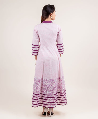 Swirly Anarkali Style Long Designer Dress