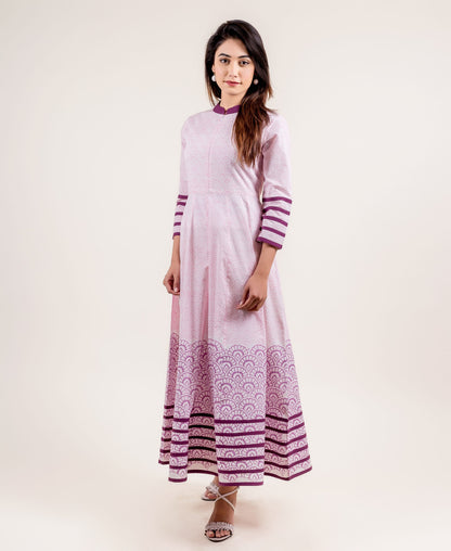 Swirly Anarkali Style Long Designer Dress