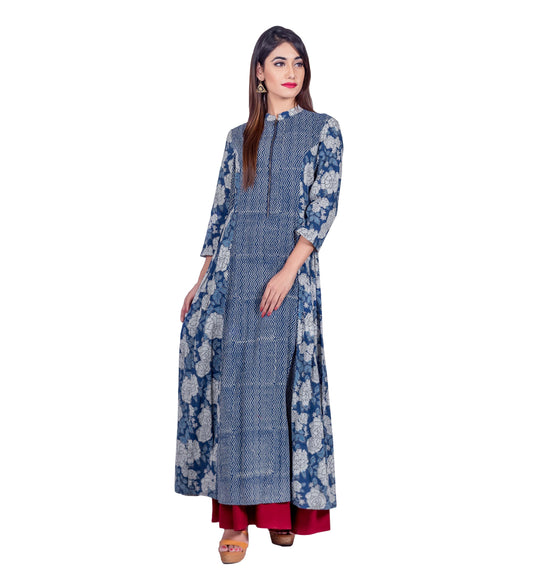 Kimono Style Tulip Cut Shirt Waist Zipper Gown Dress