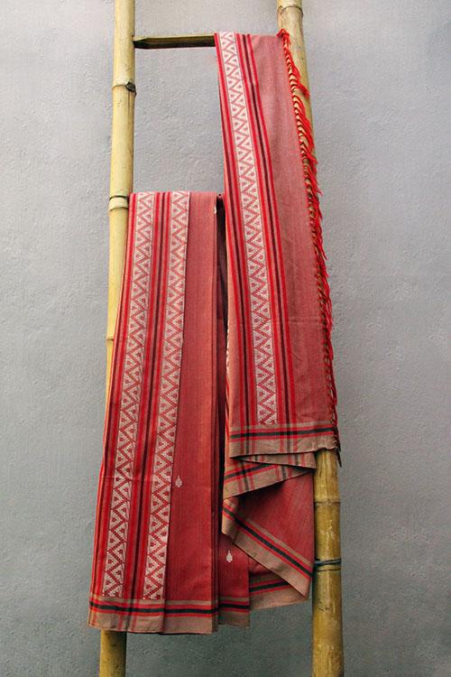 Lavanya' Handwoven Extra Weft Cotton Saree-16