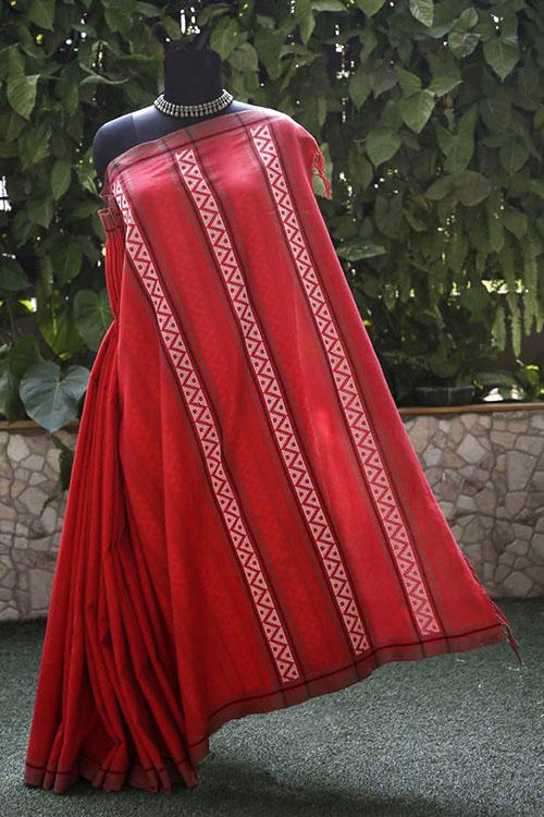 Lavanya' Handwoven Extra Weft Cotton Saree-15