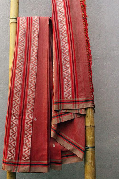 Lavanya' Handwoven Extra Weft Cotton Saree-16