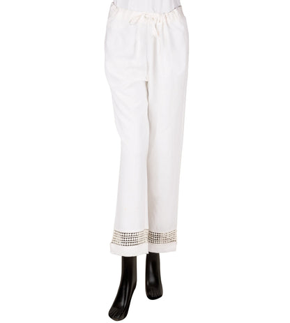 White Laced Pants