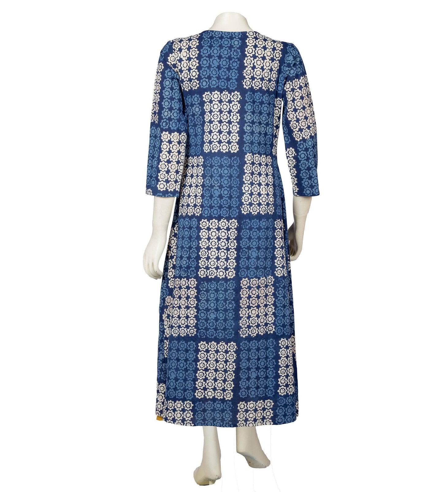 C- Cut Center Slit Indigo Indo Western Dress