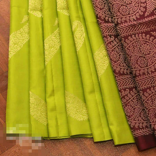 Banarasi Lime Green  KANCHIVARAM  Saree