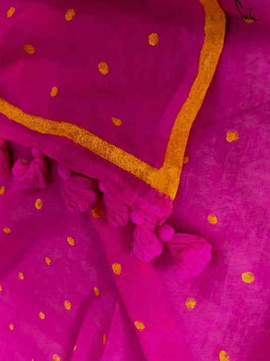 Pink dimpled dots