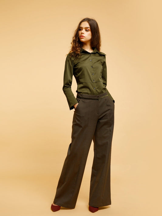 Relaxed Fit Pants - Green