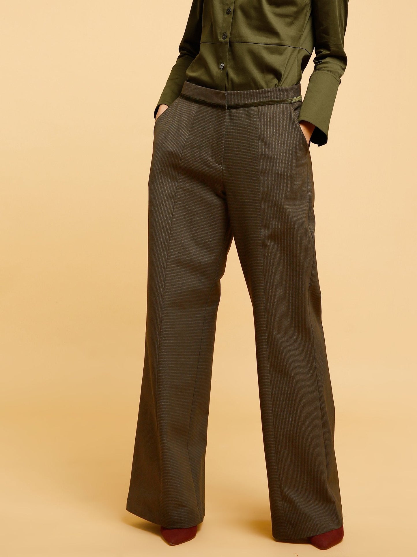 Relaxed Fit Pants - Green