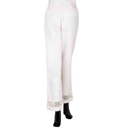 White Laced Pants