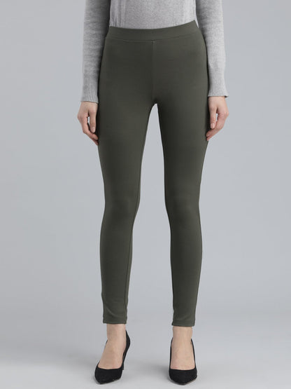 4 Way Stretch Skinny Fit LivIn Jeggings - Olive
