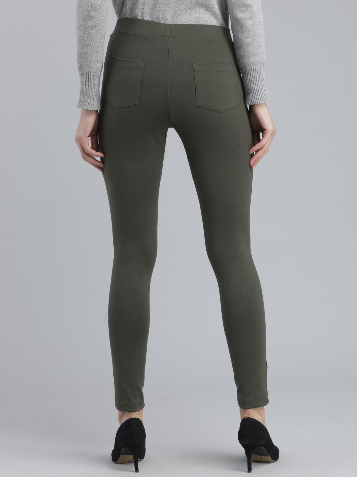4 Way Stretch Skinny Fit LivIn Jeggings - Olive
