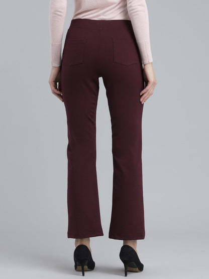 4 Way Stretch Slim Fit LivIn Jeggings - Maroon