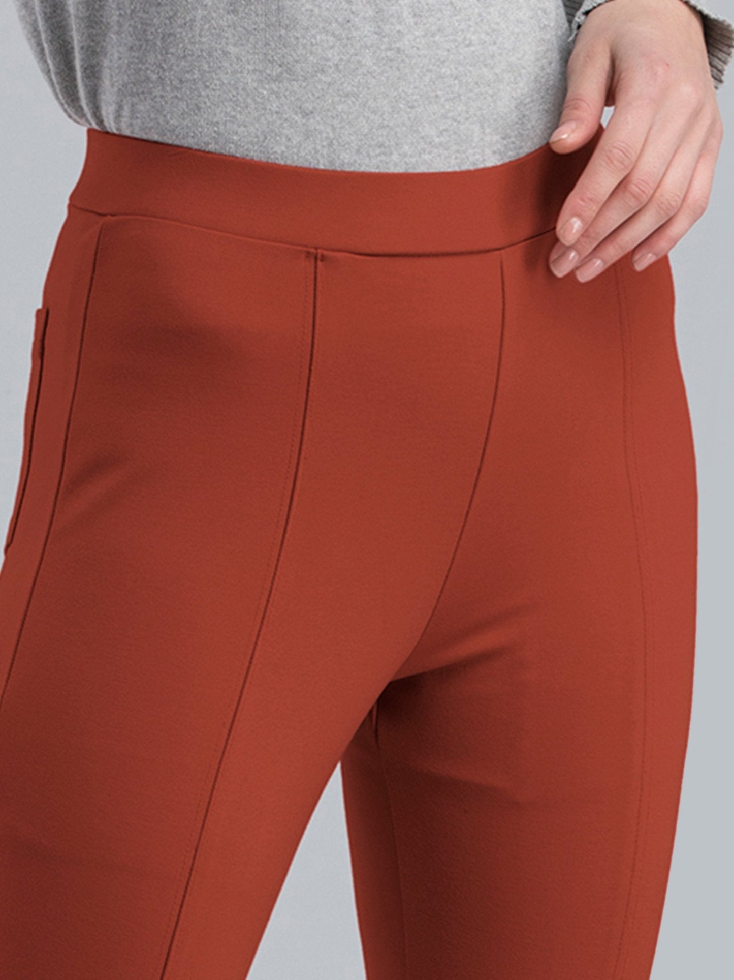4 Way Stretch Slim Fit LivIn Jeggings - Rust