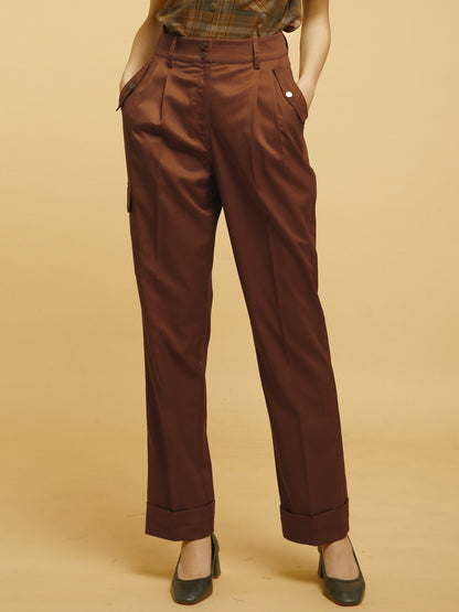 Straight Fit Pants - Rust