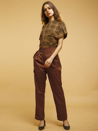 Straight Fit Pants - Rust