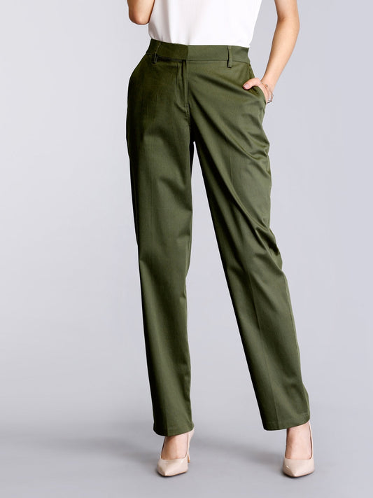 Straight Fit Pants - Olive