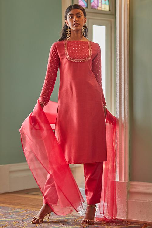Sunrise Ruby Long Kurta