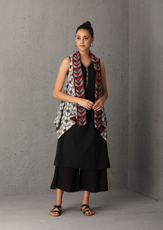 Printed cape with inner & palazzo (SW-36A)