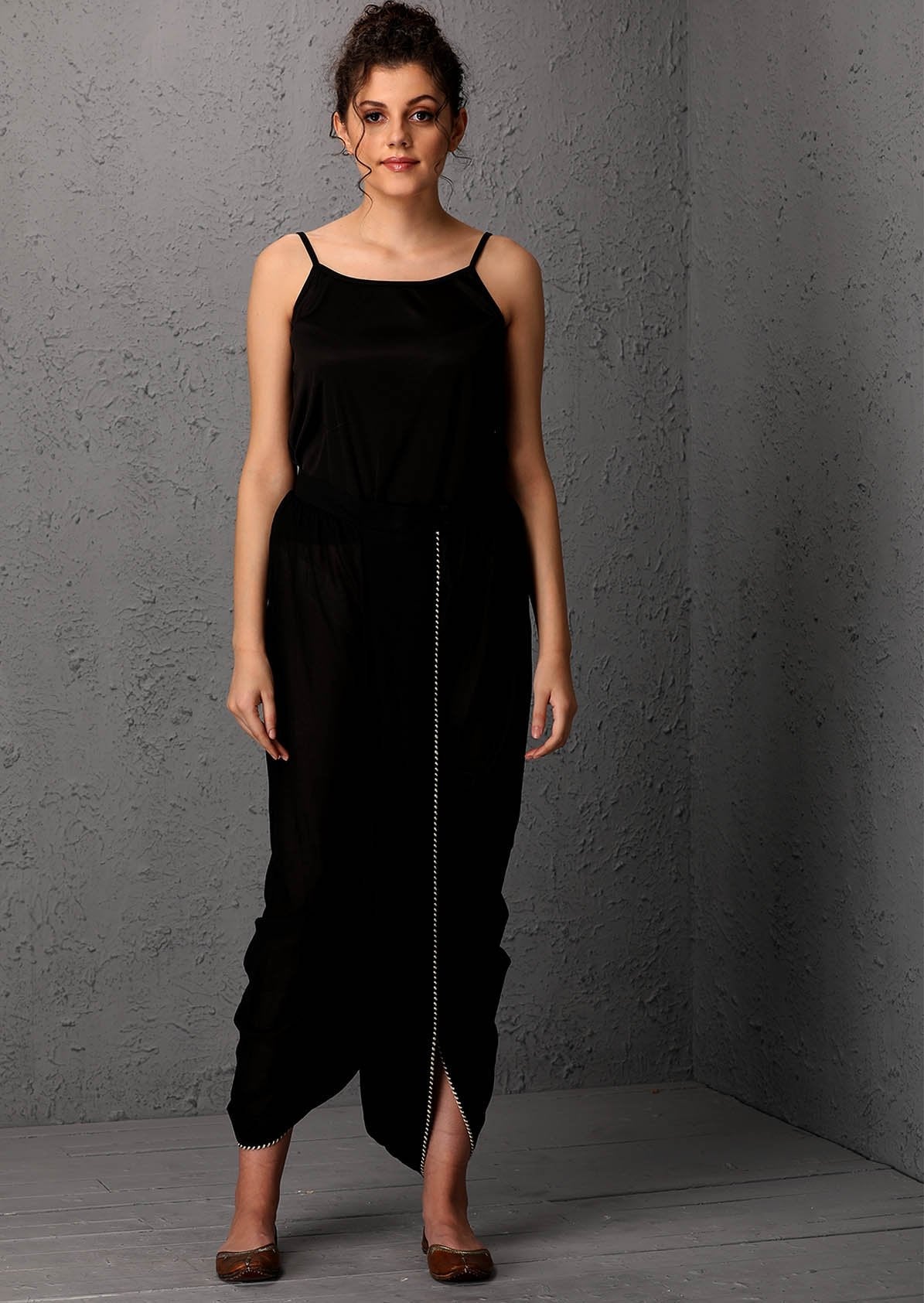 Black dhoti with silver studs (SW-48)