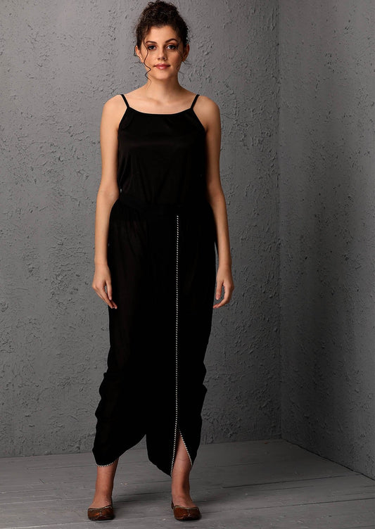 Black dhoti with silver studs (SW-48)