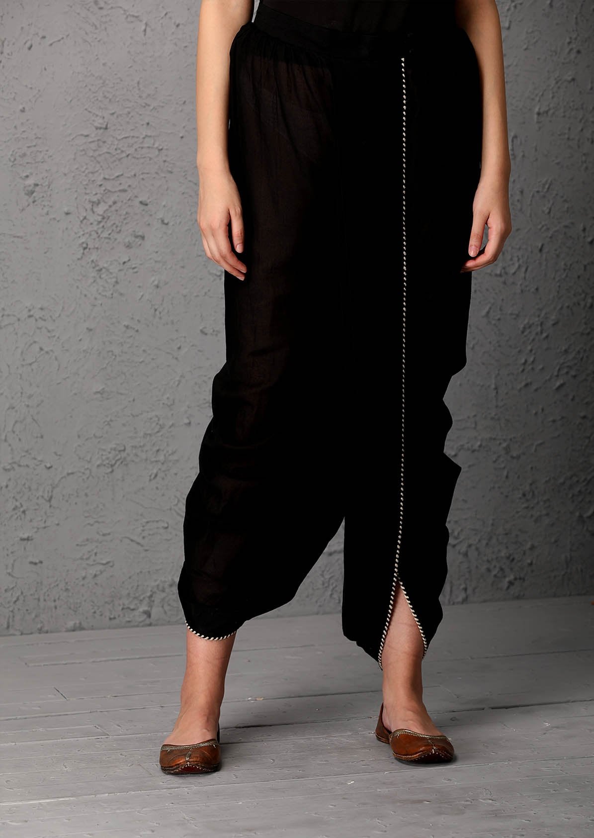 Black dhoti with silver studs (SW-48)