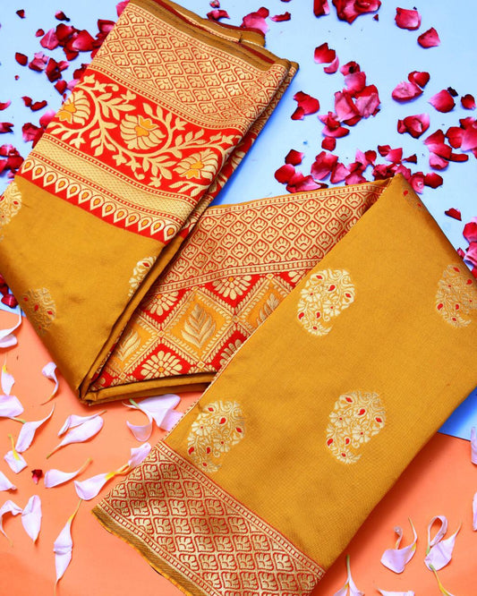 Beautiful Rich Pallu And Jacquard All Over Work Saree