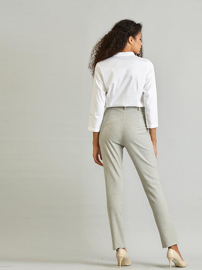 Essential Comfort Trousers - Light Grey Melange