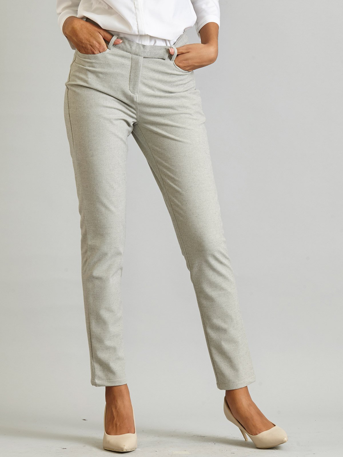 Essential Comfort Trousers - Light Grey Melange