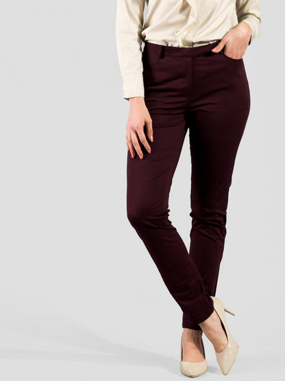 Essential Comfort Trousers - Maroon