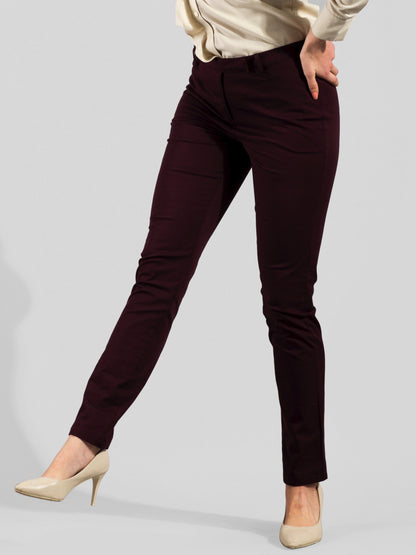 Essential Comfort Trousers - Maroon