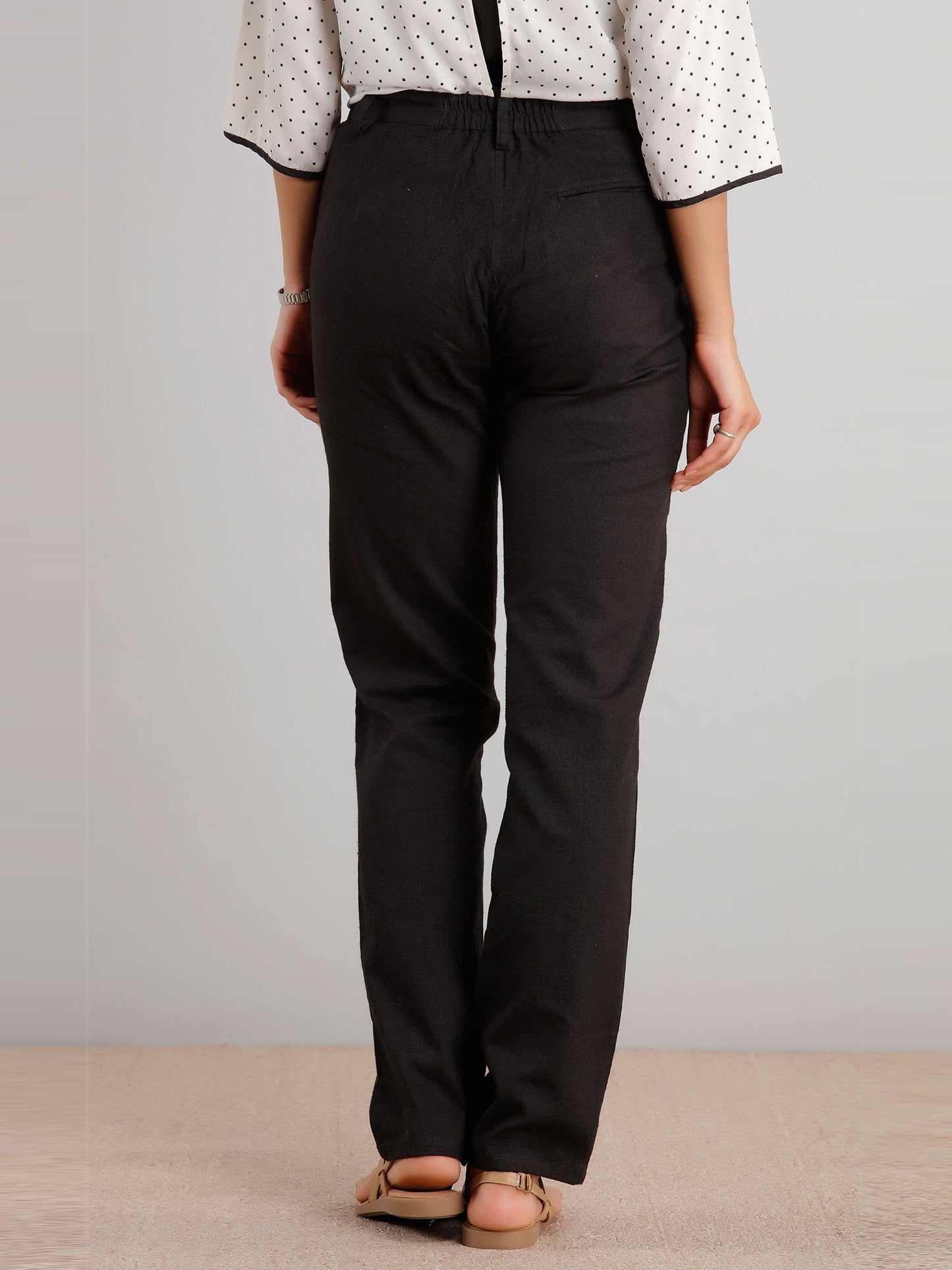 Relaxed Linen Pants - Black