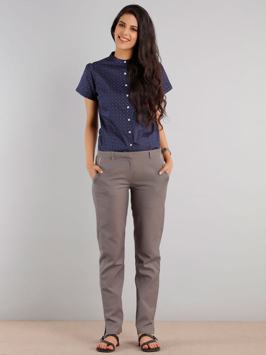 Relaxed Linen Pants - Grey