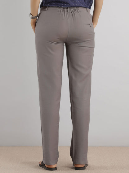 Relaxed Linen Pants - Grey