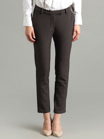 Essential Comfort Crop Pants - Brown Grey