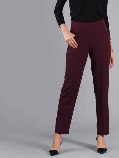 Essential Easy Care Work Trousers - Maroon